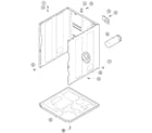 Amana DLE330RCW cabinet & base diagram