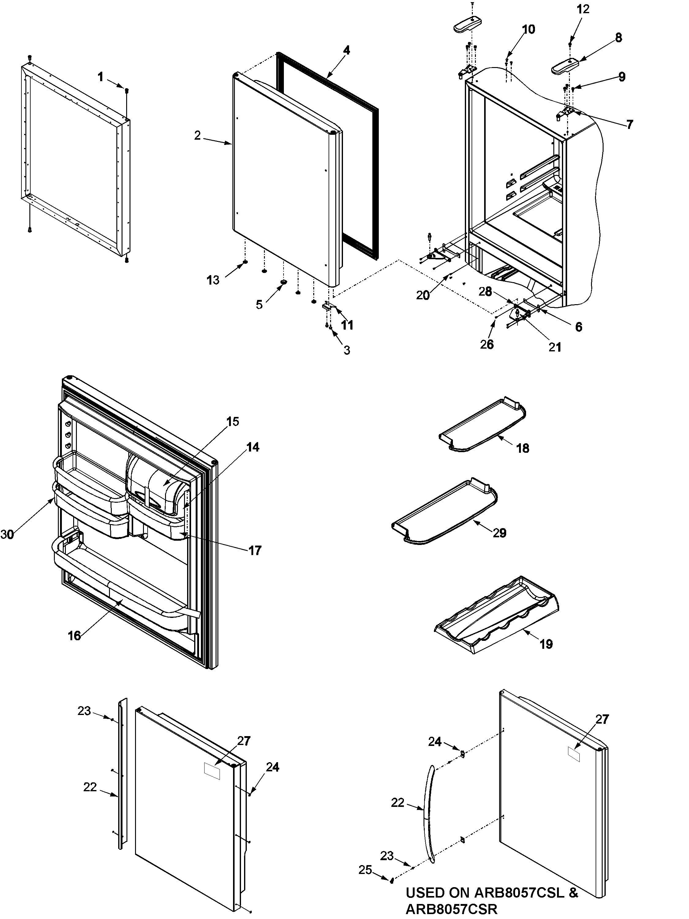 Refrigerator door