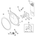 Amana NDE2330AYW rear blkhd, air duct, roller&htr (ele) diagram
