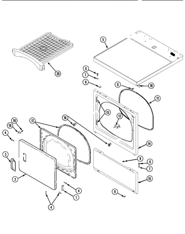 Door, front, access & top panels