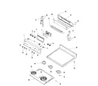 Maytag MER5775QAB control panel/top assembly diagram