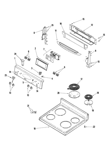 Control panel/top assembly