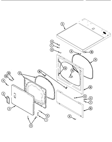 Door, front, access & top panels