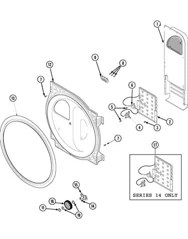 Rear blkhd, air duct, roller&htr (ele)