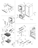 Interior cabinet & freezer shelving