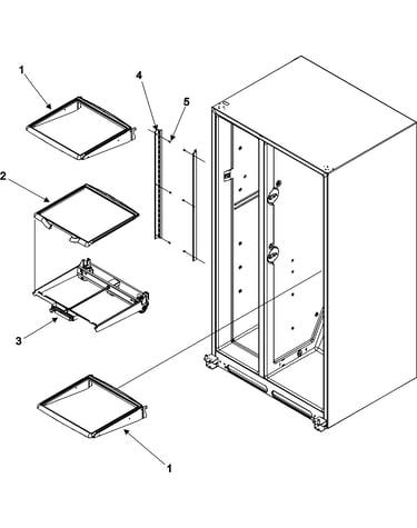 Refrigerator shelves (series 50)