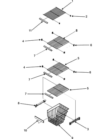 Freezer shelves (series 50)