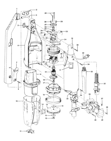 Motor, hose, baghousing