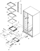 Crisper assy & ref shelf