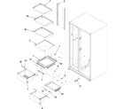 Amana ASD262RHRS crisper assy & ref shelf series 50+ diagram