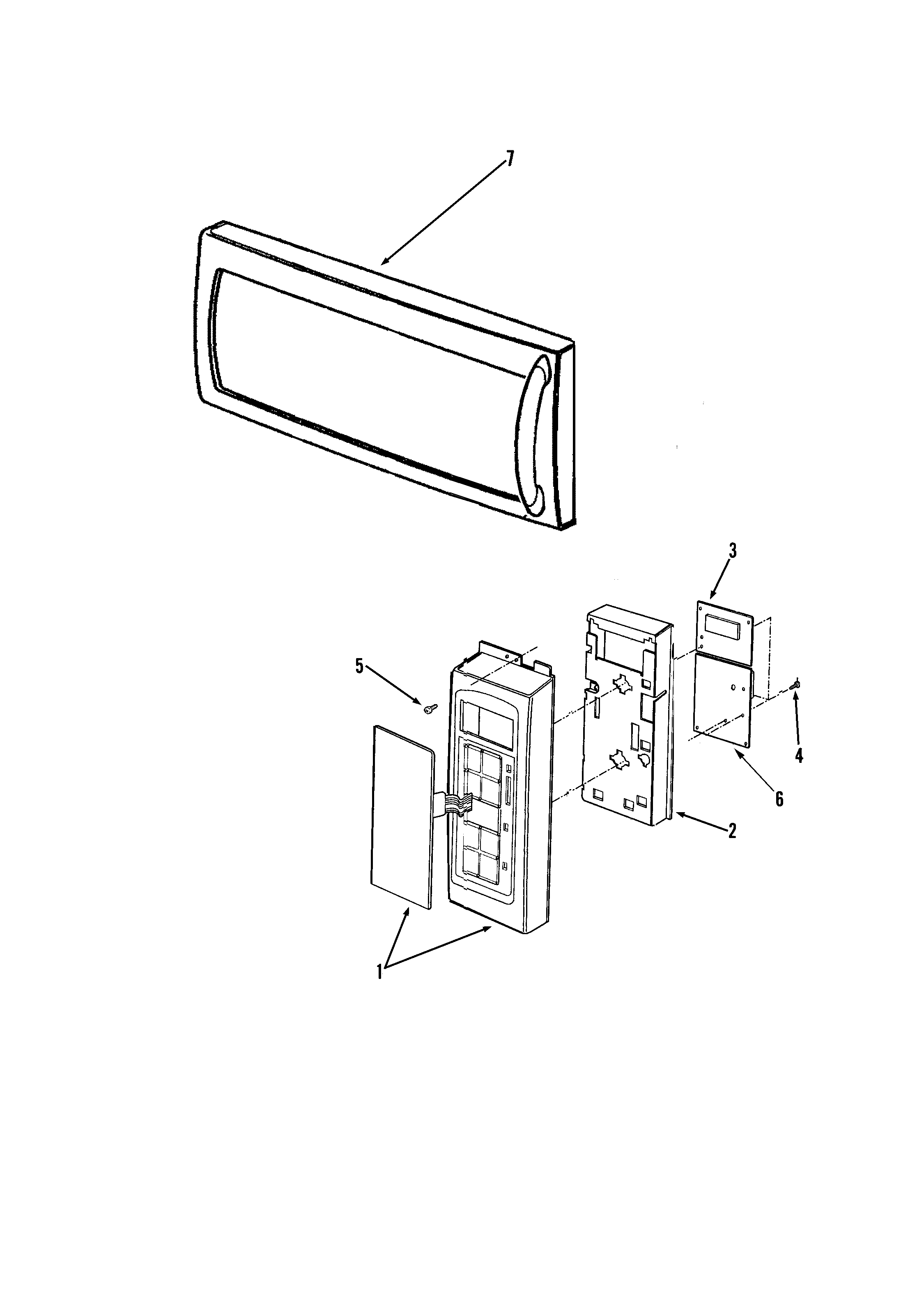 Control panel/door assembly