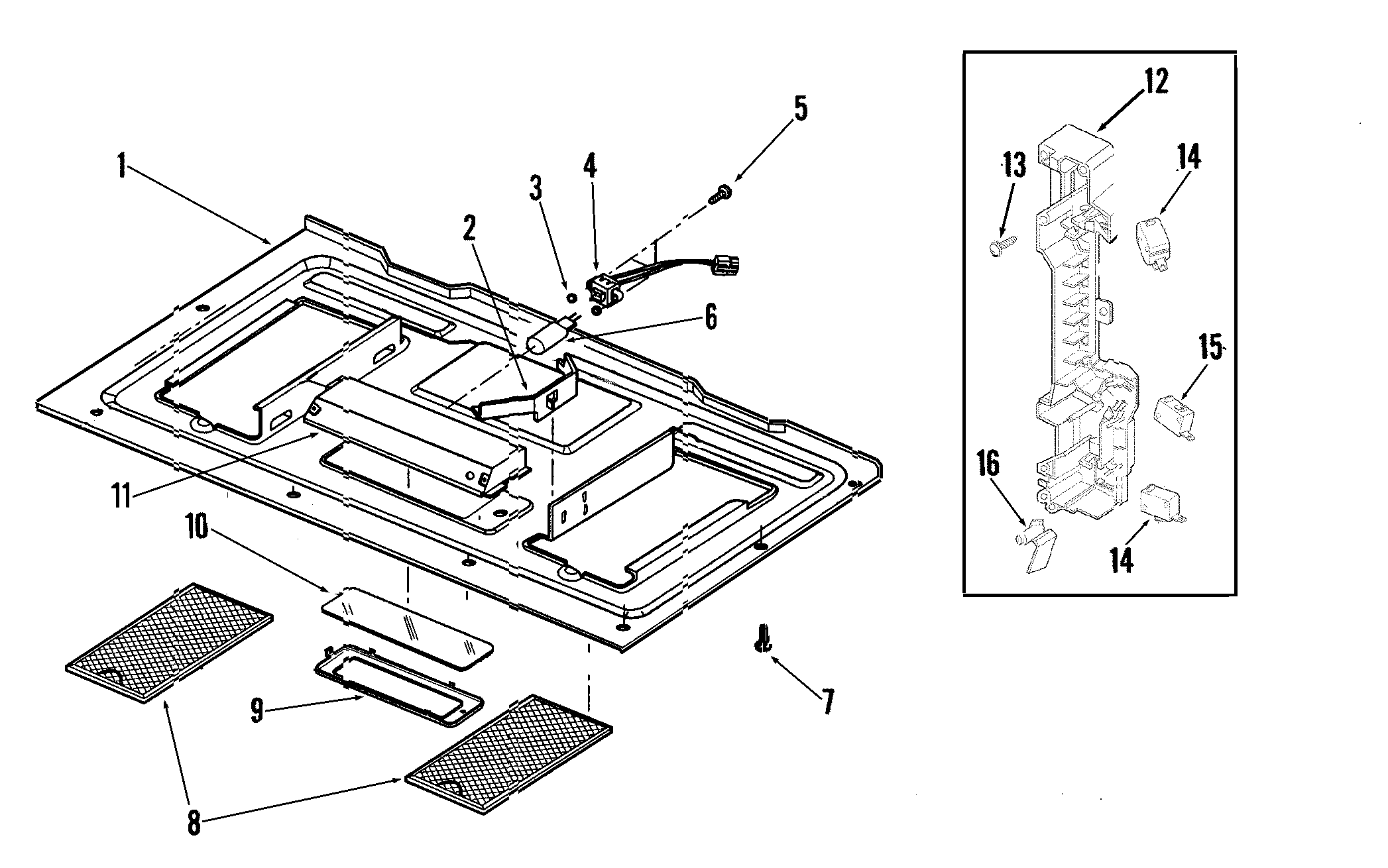 Base/latch board assembly