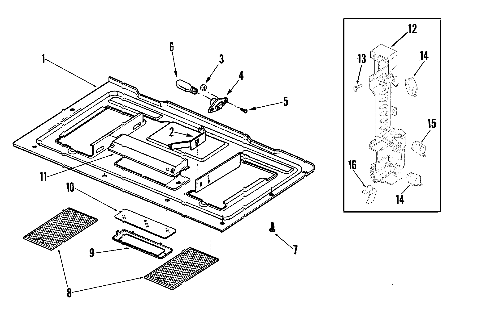 Base/latch board assembly