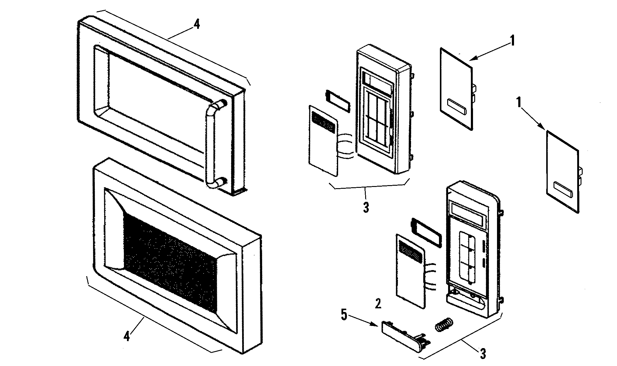 Control panel/door assembly