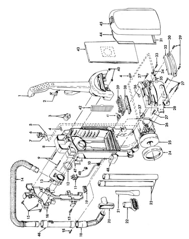 Motor, cleaningtools, handle, outerbag