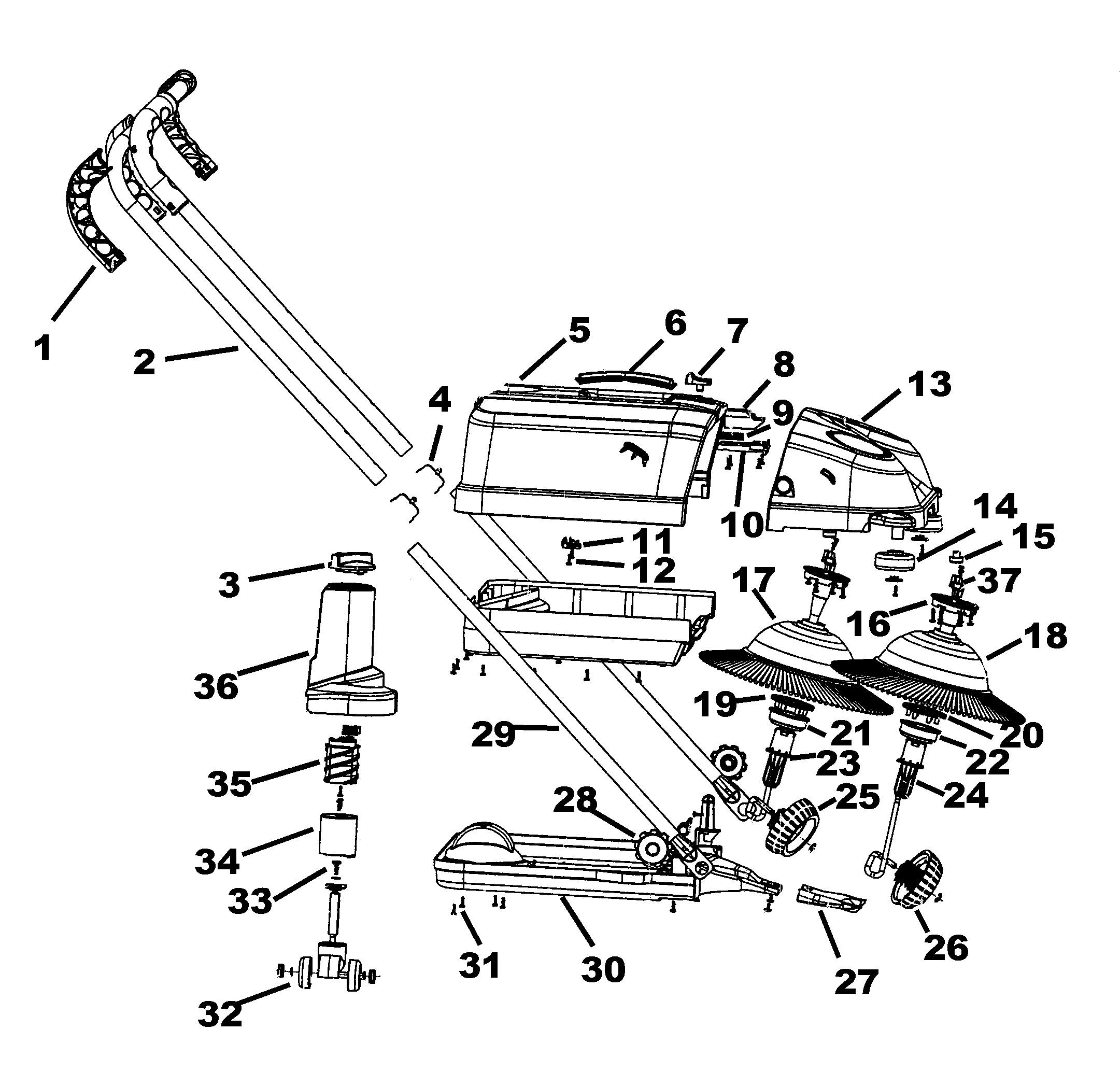 Main & brush assembly