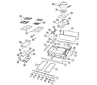 Dynasty DCT485GWOK top assembly/gas controls diagram
