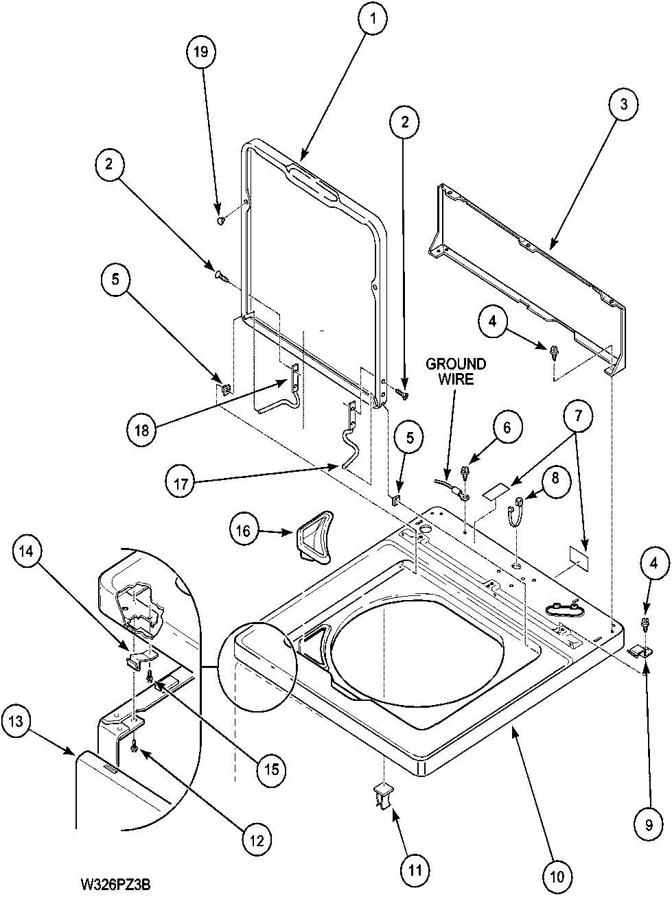 Cabinet top and door