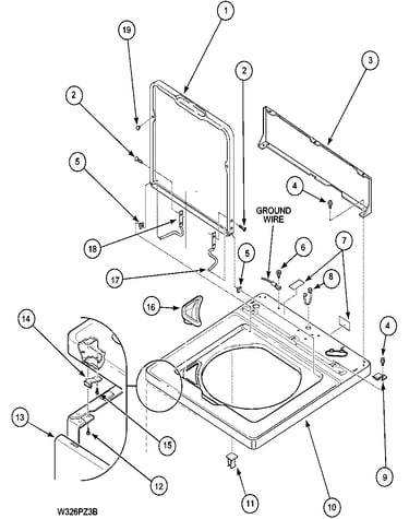 Cabinet top and door