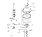Amana LWA40AL2-PLWA40AL2 agitator, drive bell  and wash tub diagram