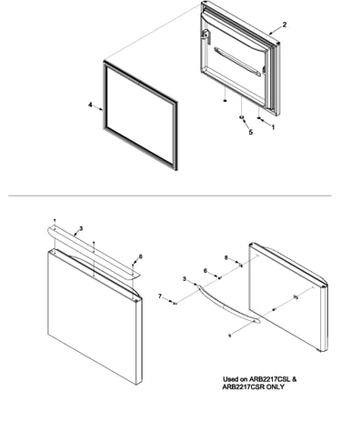 Freezer door