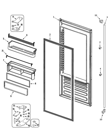 Fresh food door (rjrs4880c)