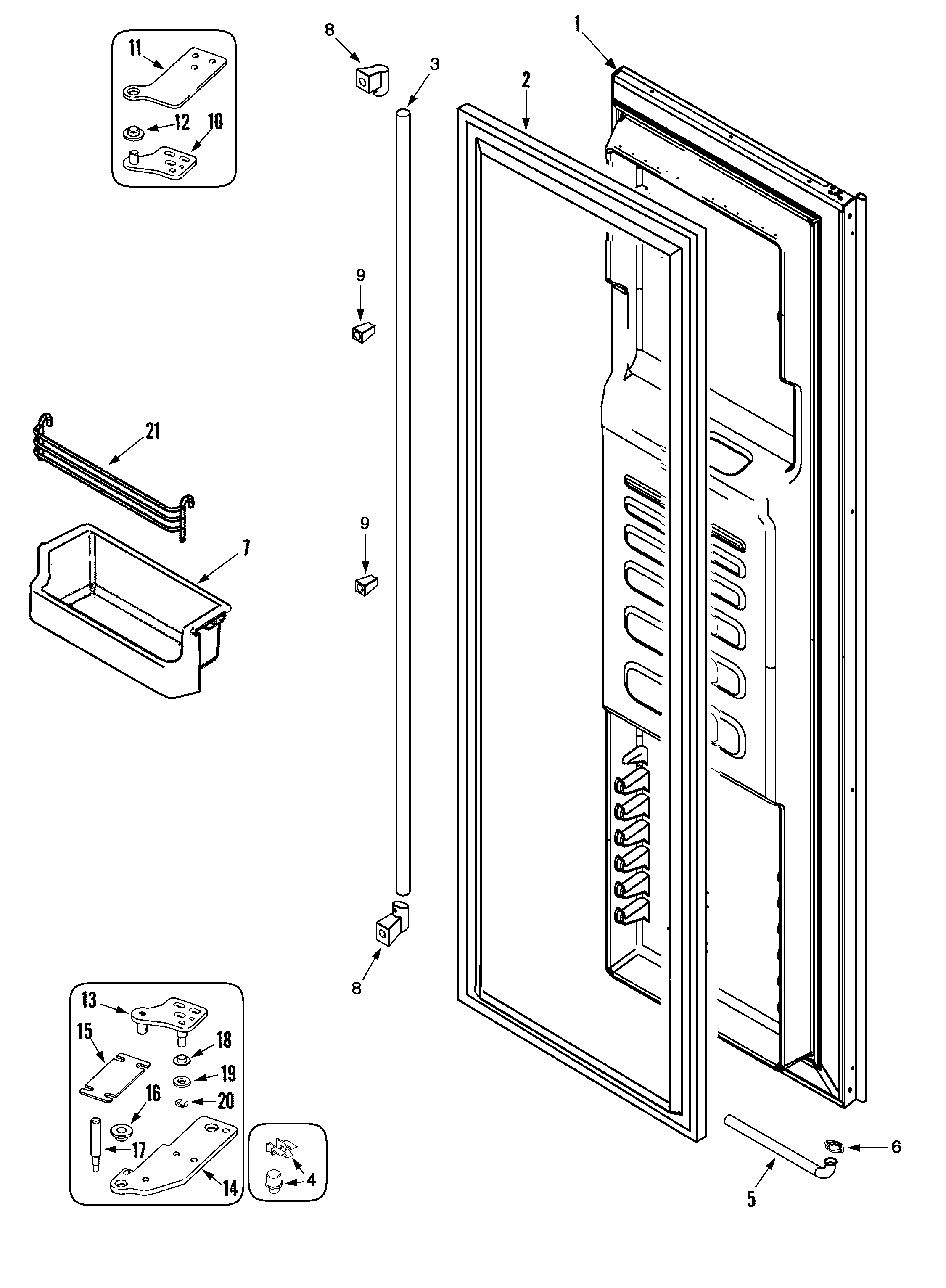 FREEZER DOOR (RJRS4880C)