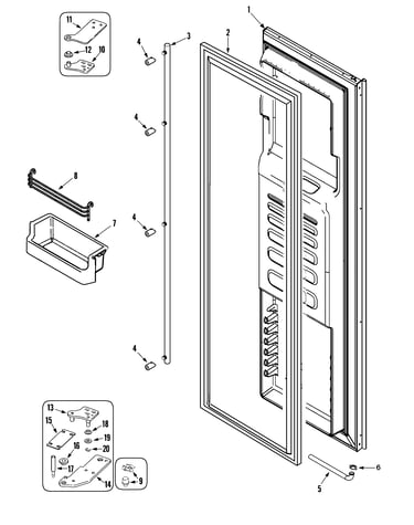 Freezer door (rjrs4280b)