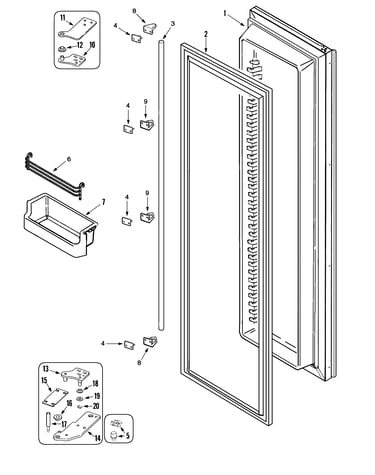 Freezer door (rjrs4870a)