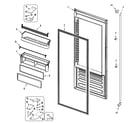Maytag RJRS4870C fresh food door (rjrs4870c) diagram