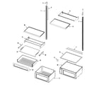 Maytag RJRS4272A shelves & accessories (fresh food) diagram