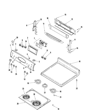Control panel/top assembly