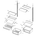 Maytag RJRS4282A shelves & accessories (fresh food) diagram