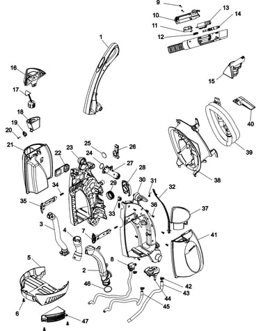 Upper w/tank and handle
