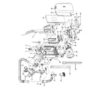 Hoover U5444-900 motor, cleaningtools, handle, outerbag diagram