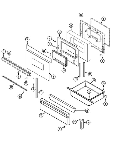 Door/drawer (serial prefix 10-14)
