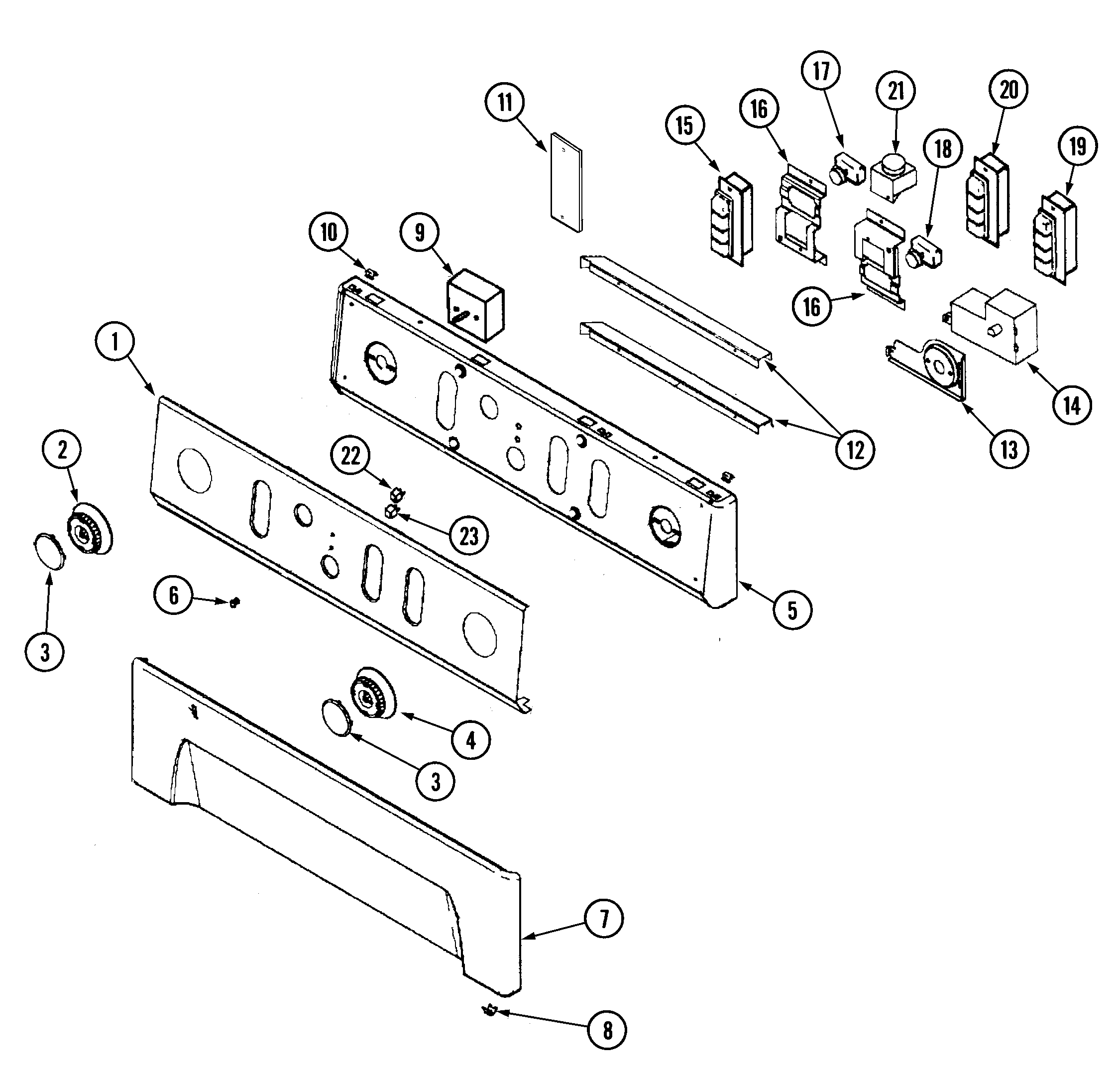 CONTROL PANEL (DRYER)