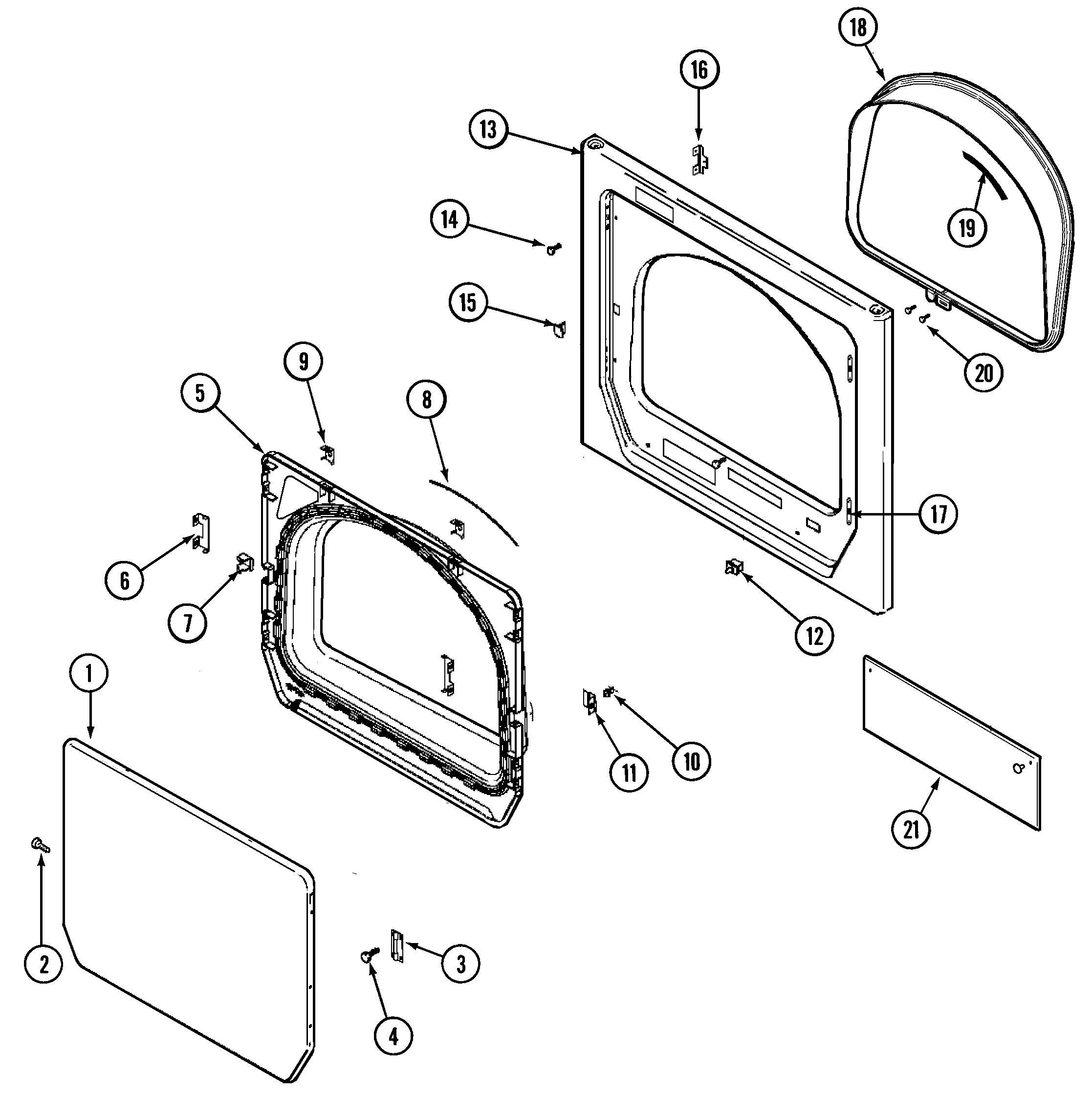 DOOR (DRYER)