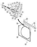 Door shroud & door latch assembly (wash)