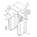 Maytag MUE2000AYW cabinet-front (dryer) diagram