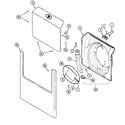 Maytag MUE2000AYW door & front panel (washer) diagram