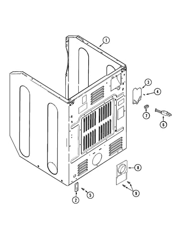 Cabinet-rear (dryer)