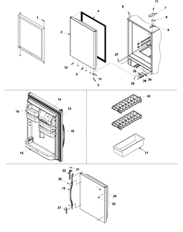 Refrigerator door