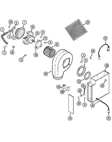 Blower motor-blower/plenum