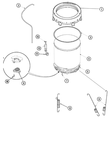 Outer tub (alw210raw series 11)