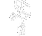 Amana ALW210RMC top, lid and lid switch diagram