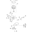 Amana ALW895SAC motor, belt, pump and idler diagram