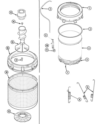 Tub  (inner & outer)
