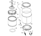 Amana NAV5800AWW tub, inner & outer (series 12) diagram