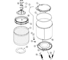Maytag SAV405DAWW tub, inner & outer (series 12) diagram